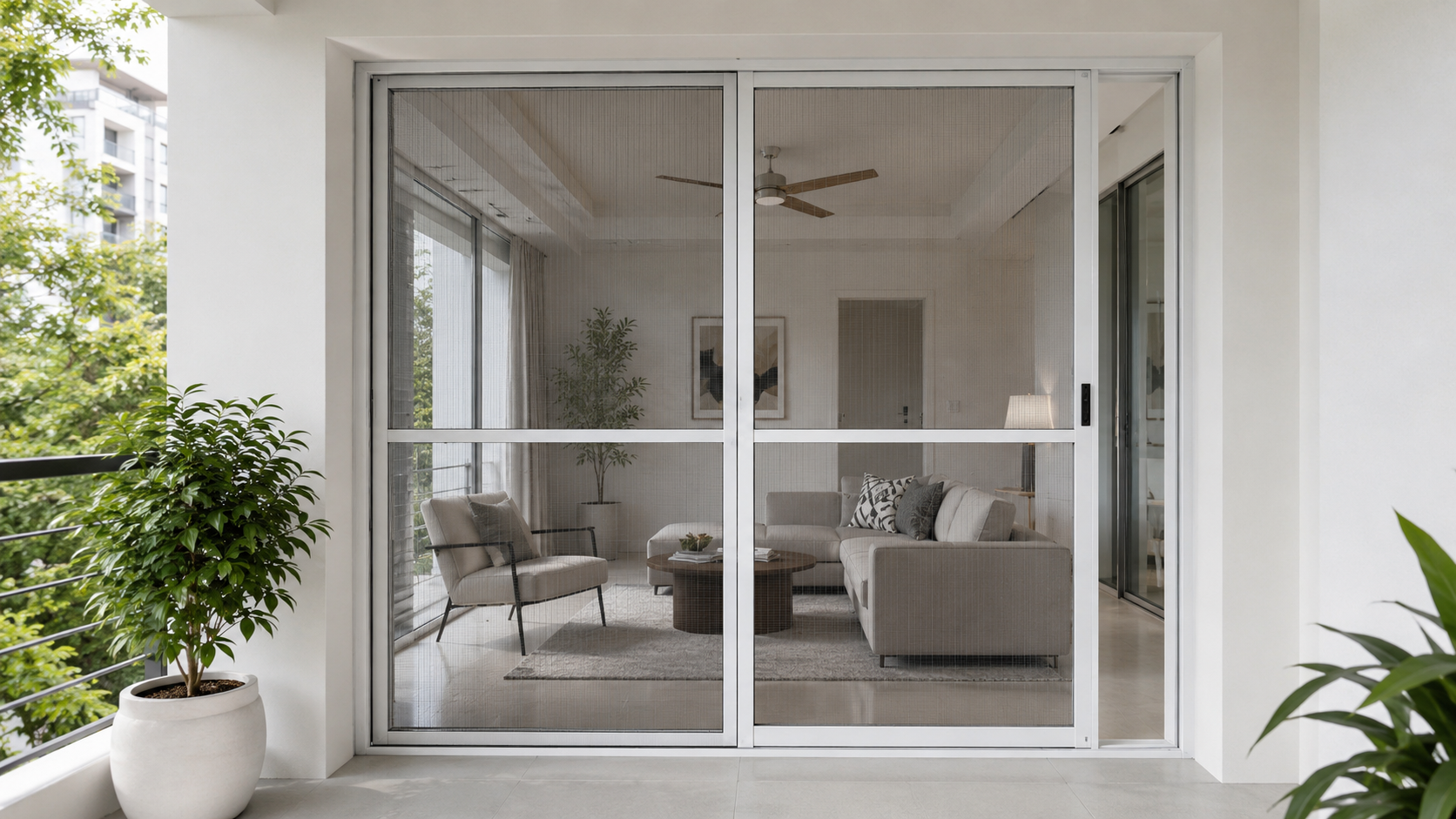 1 - Ảnh tổng quan cửa lưới chống muỗi dạng lùa