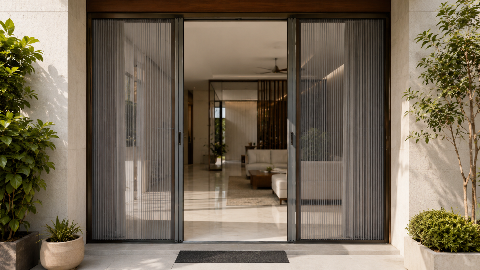 2- ND - Cửa lưới chống muỗi không ray dưới