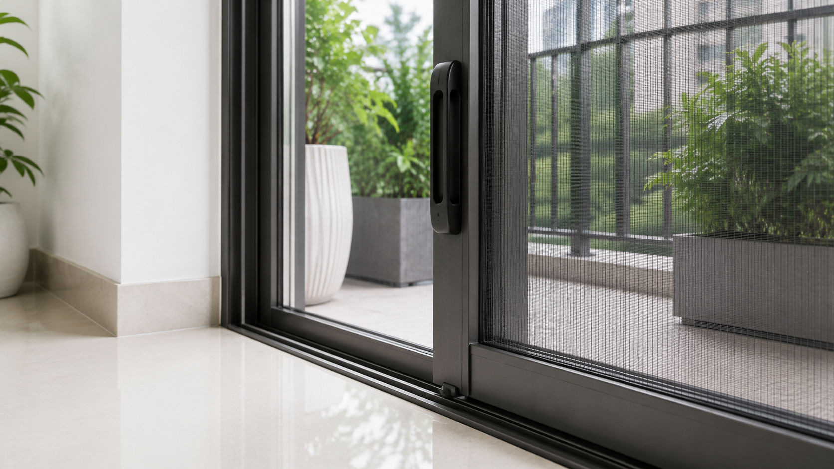 3- ND - Cửa lưới chống muỗi 2 cánh ray lùa