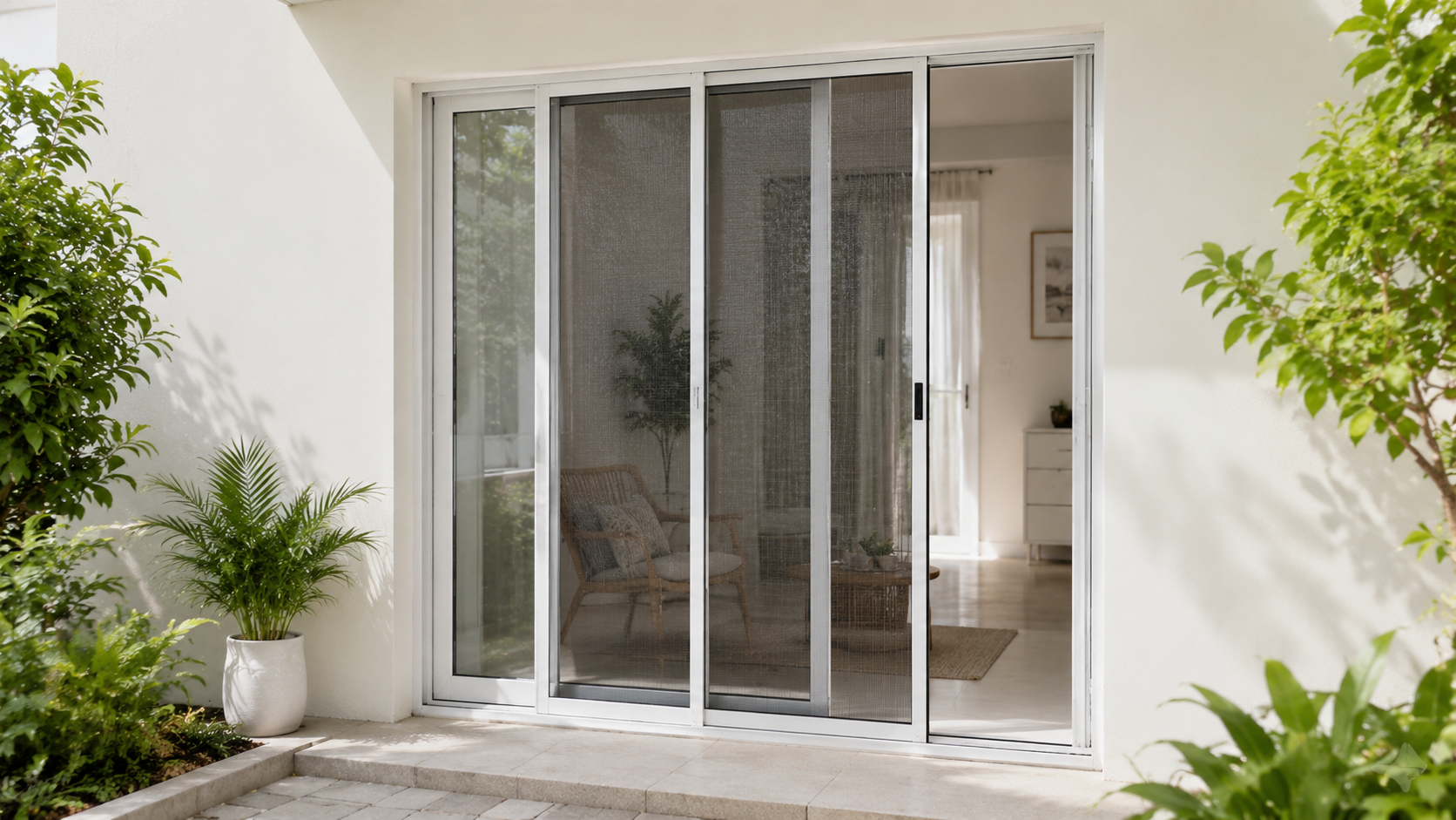 4- Ảnh cửa lưới dạng lùa 2 cánh