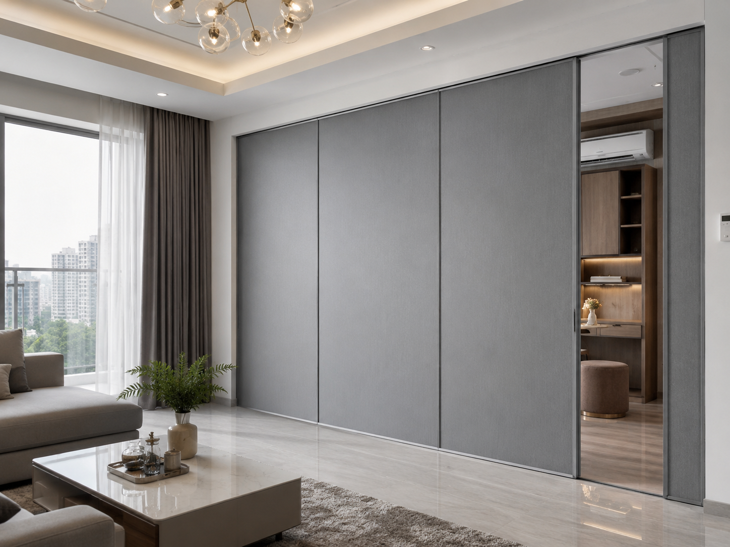Ảnh 1 - Tổng quan sản phẩm trong phòng khách căn hộ hiện đại