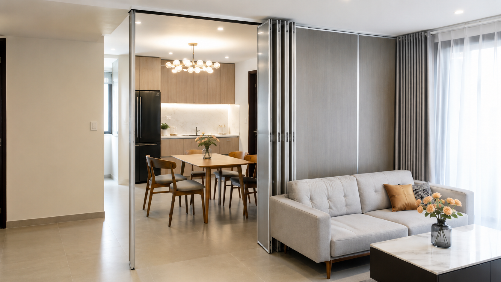 Ảnh 3 - Minh họa ưu điểm xếp gọn tiết kiệm diện tích