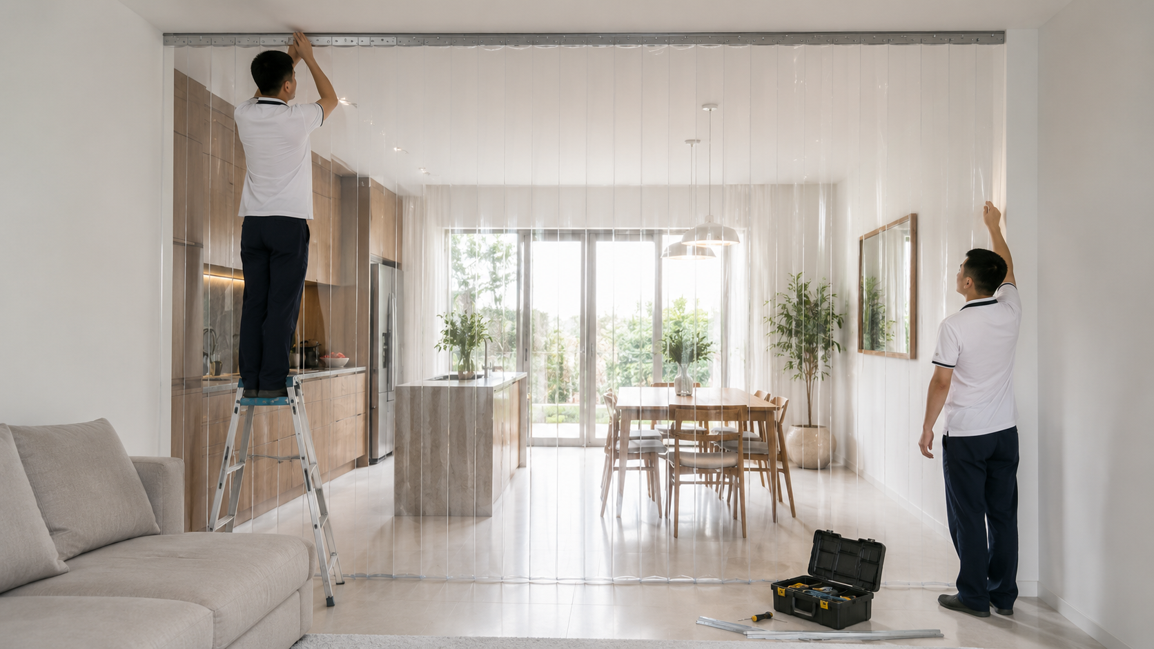 Ảnh 5 - Hình đội ngũ kỹ thuật đang khảo sát hoặc lắp đặt