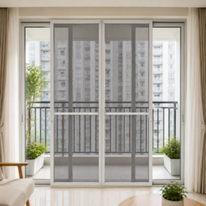 2 - SP - Cửa Lưới Chống Muỗi Mở Lùa Lưới Inox