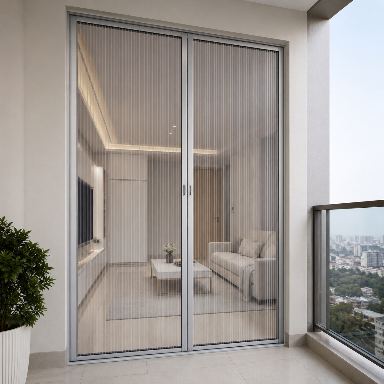 2 - SP - Cửa lưới chống muỗi dạng xếp cao cấp