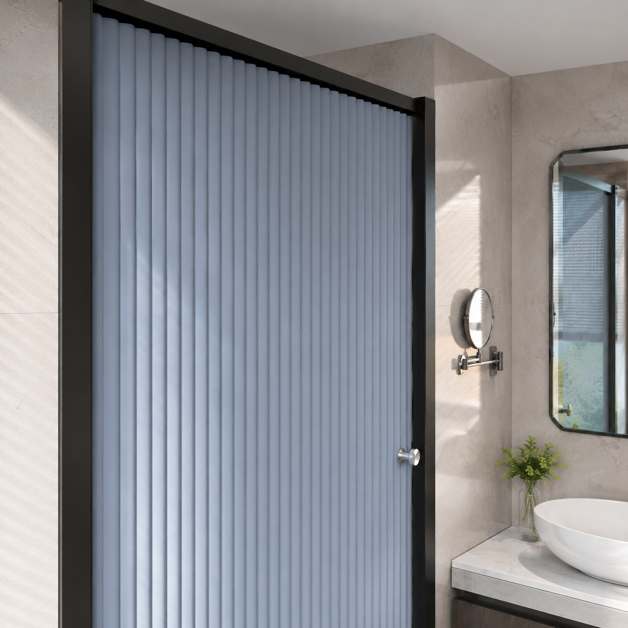 2- SP - Rèm tổ ong ngăn nhà tắm