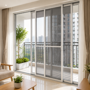3- SP - Cửa Lưới Chống Muỗi Mở Lùa Lưới Inox