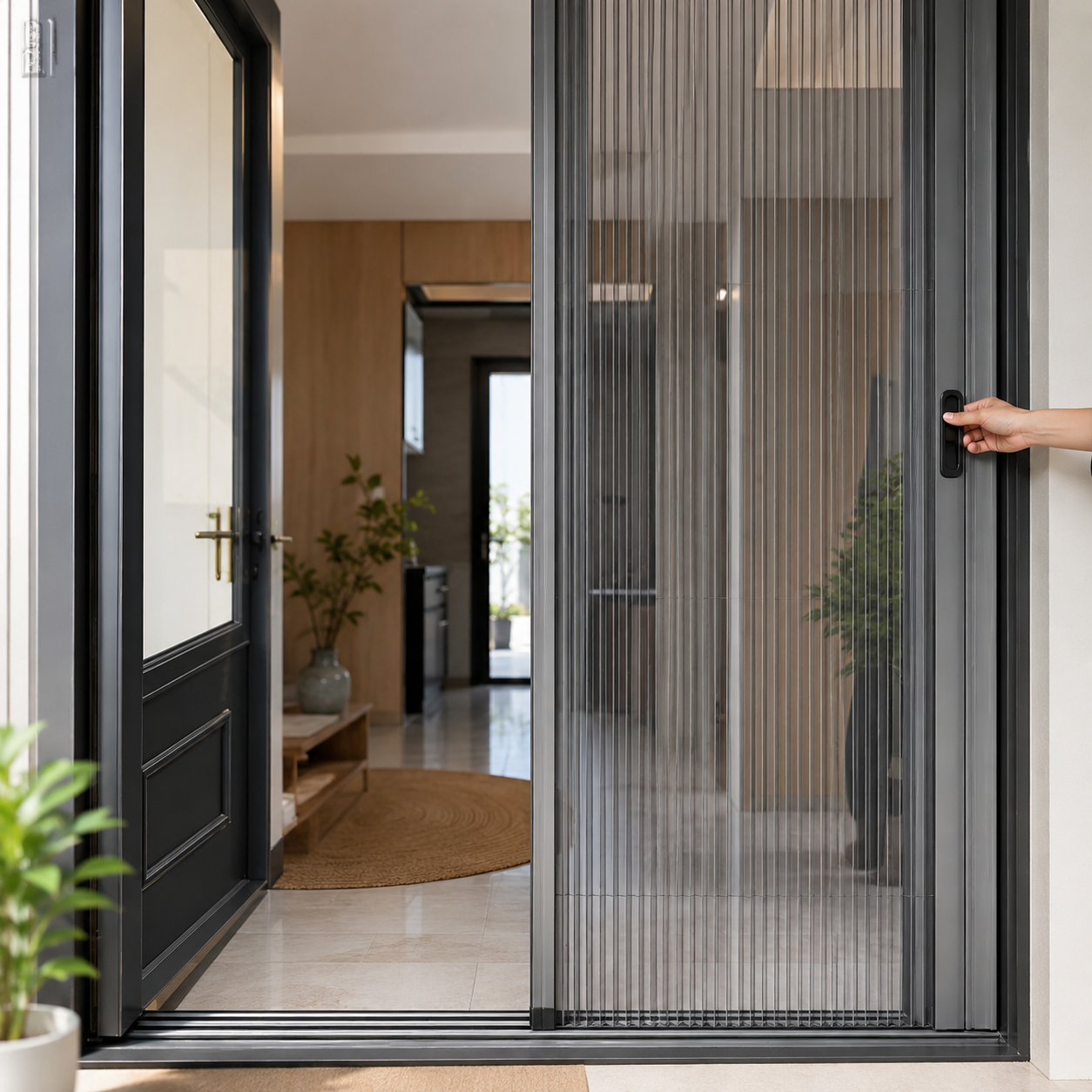 3- SP - Cửa lưới chống muỗi dạng xếp cao cấp