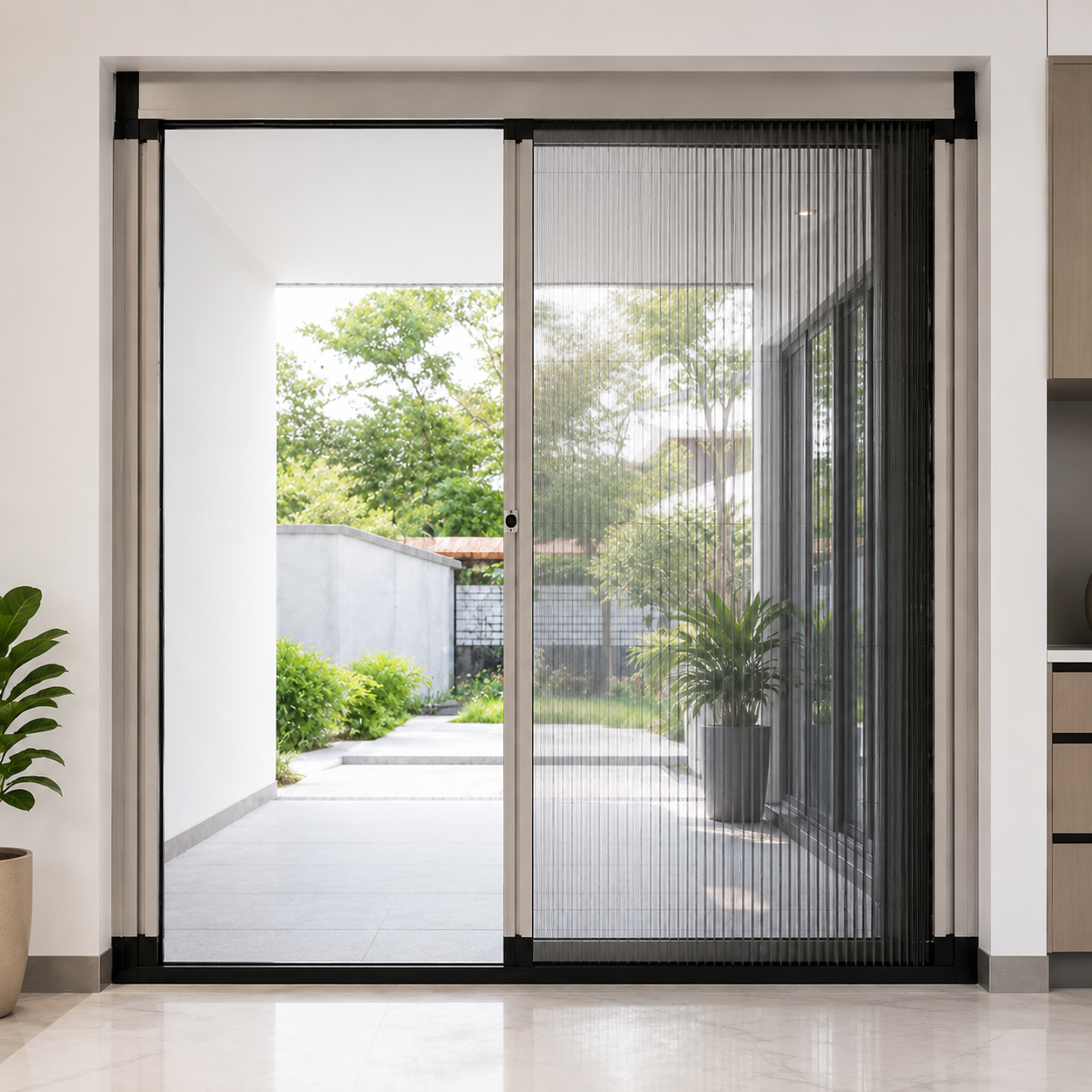 4- SP - Cửa lưới chống muỗi dạng xếp hệ 27 HCM