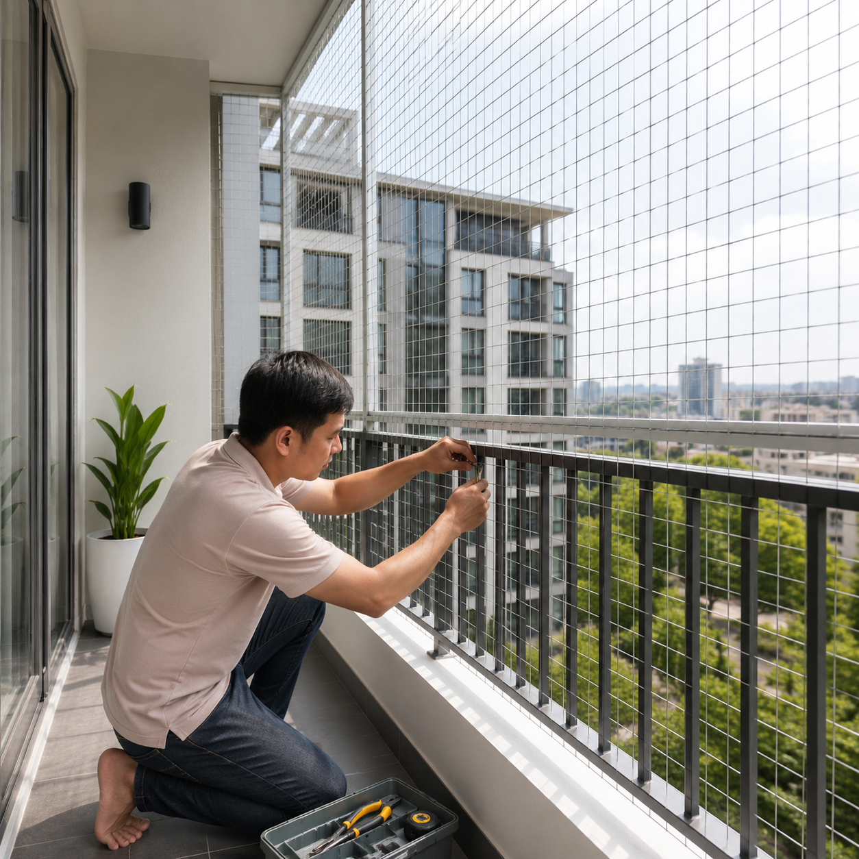 Lưới An Toàn Chống Mèo - Hình ảnh 6