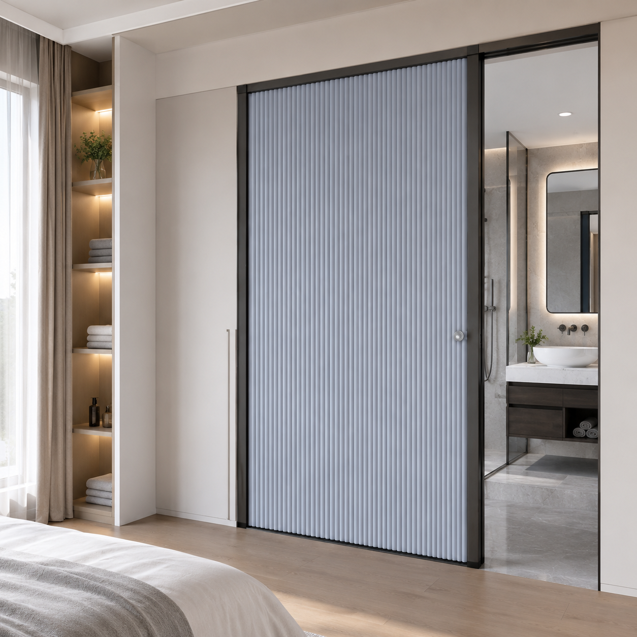4- SP - Rèm tổ ong ngăn nhà tắm