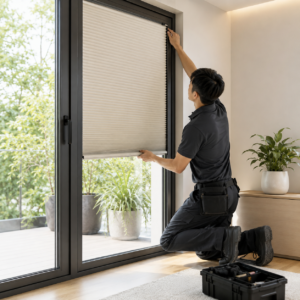 4- SP - Rèm tổ ong trên kính