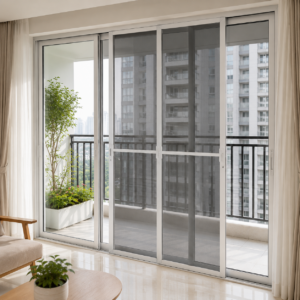 Cửa lưới chống muỗi mở lùa lưới inox